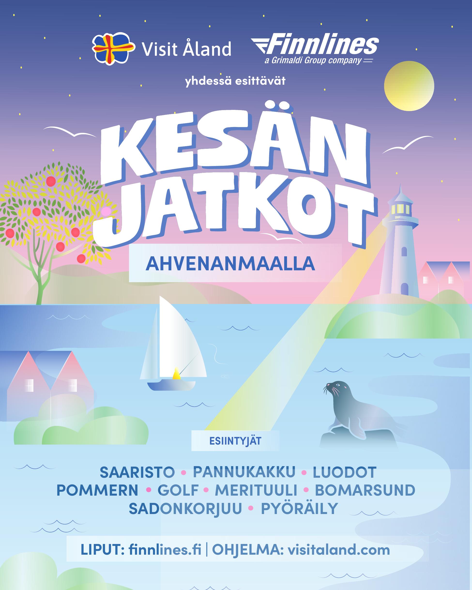 Kesän jatkot Ahvenanmaalla -juliste