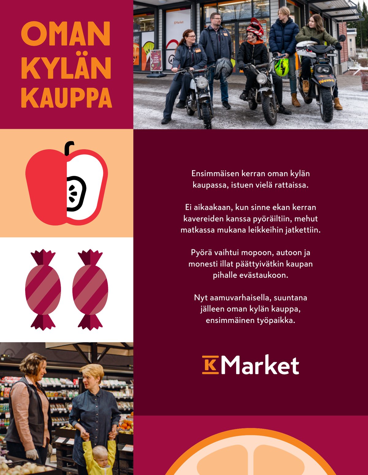 Oman kylän kauppa - ensimmäinen työpaikka
